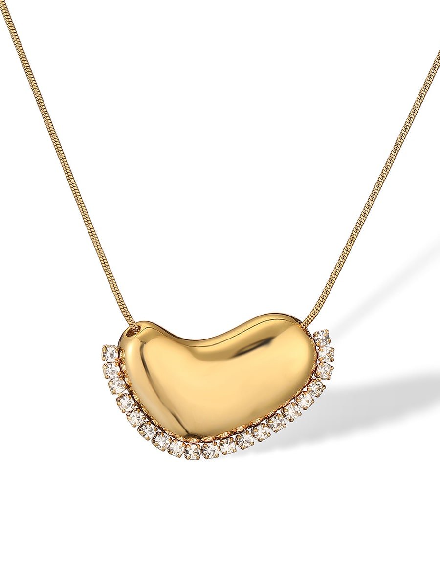 Rhinestone Tassel Lariat Necklace Gold | TARA MINI - TARA MINI