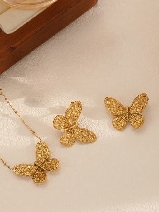 Gold Butterfly Necklace & Earrings Set | TARA MINI ( 2 Set ) - TARA MINI