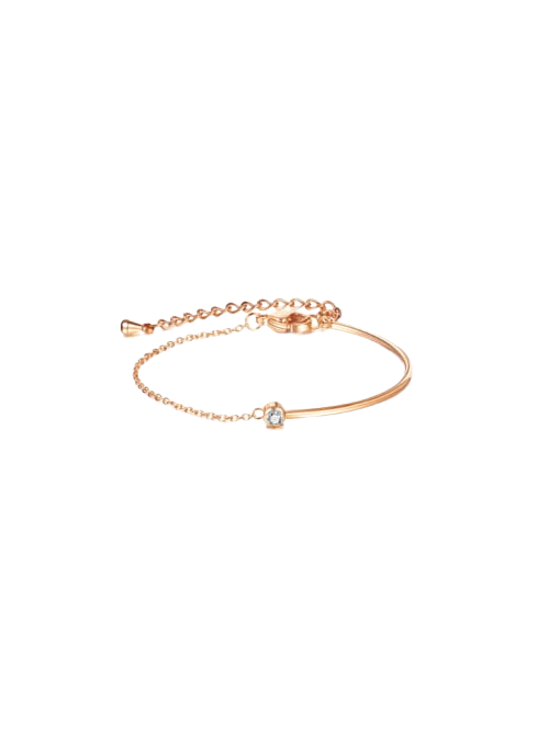 Minimalist Curved Bar Bracelet for Women