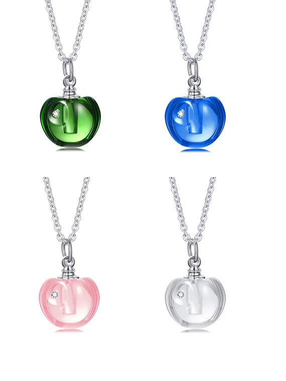 Glass Fruit Pendant Necklace